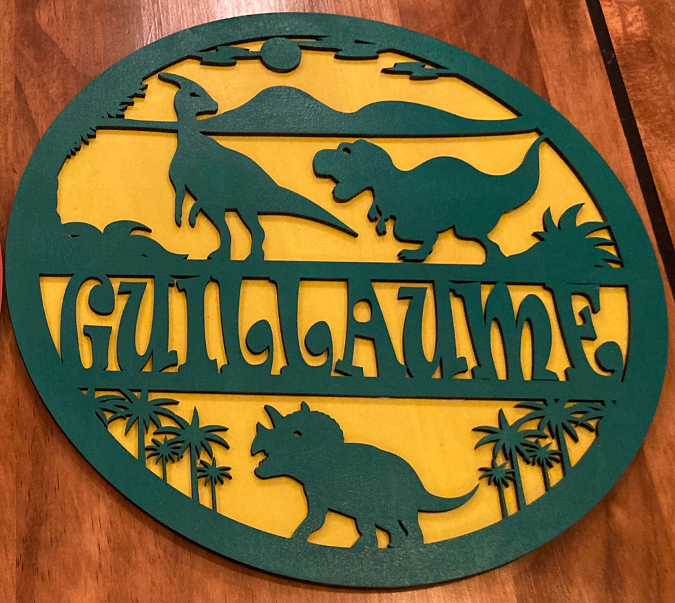 Miniature : Décoration murale Dino avec Prénom