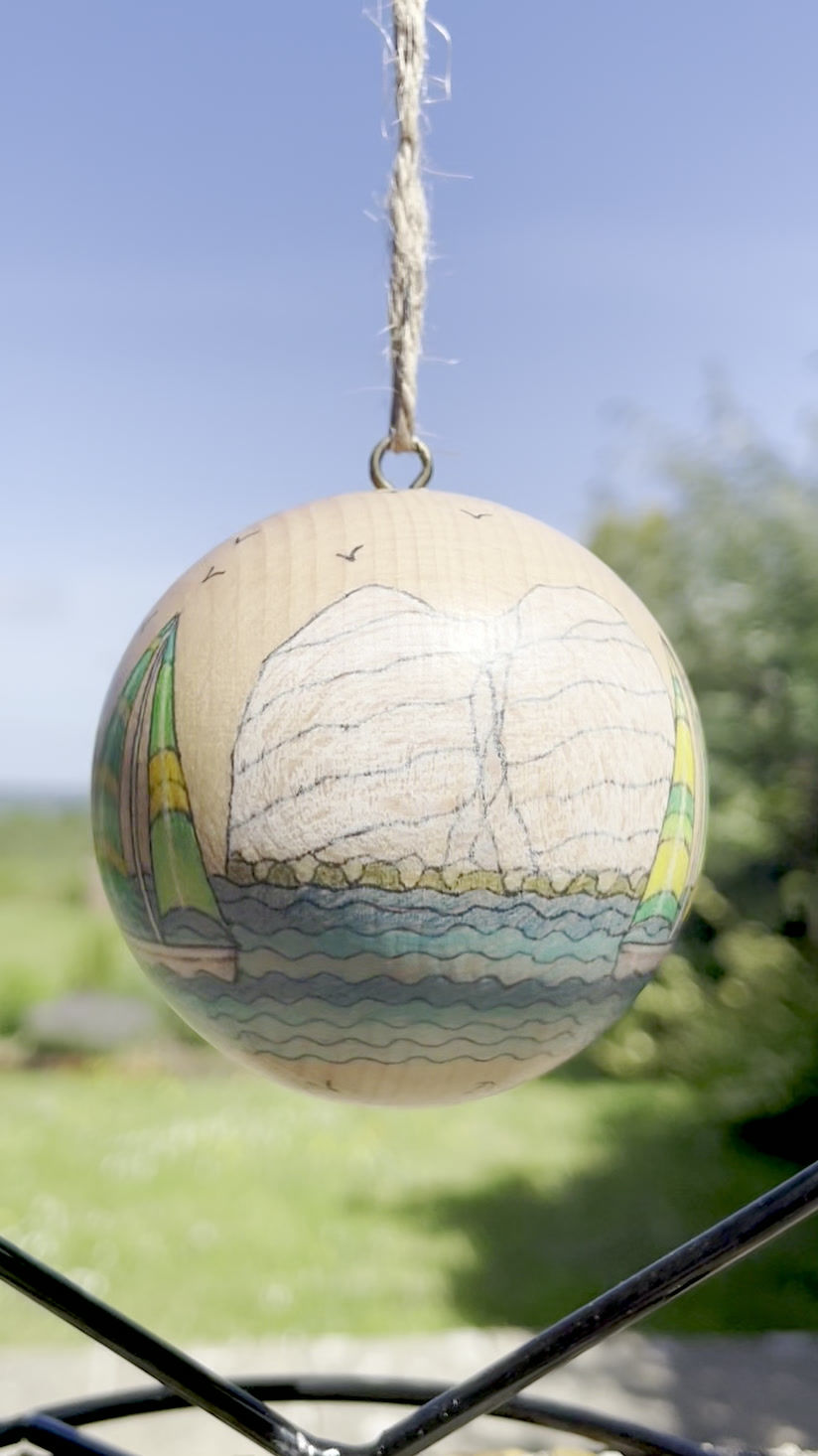 Thumbnail: Original hand-drawn Isle of Wight Bauble