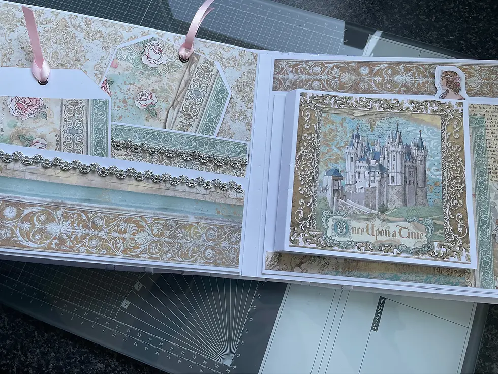 Thumbnail: Sleeping Beauty, handmade large scrapbook/photo album/journal