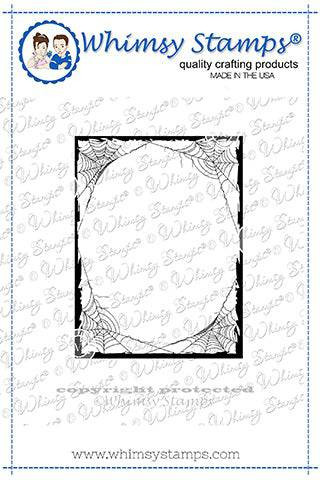 Spider Web Frame Rubber Cling Stamp | Morva Crafts