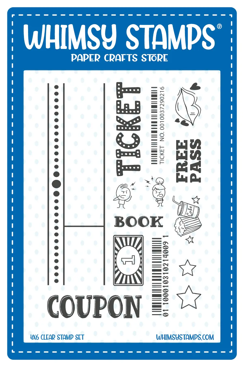 Ticket Coupons: Elements Clear Stamps
