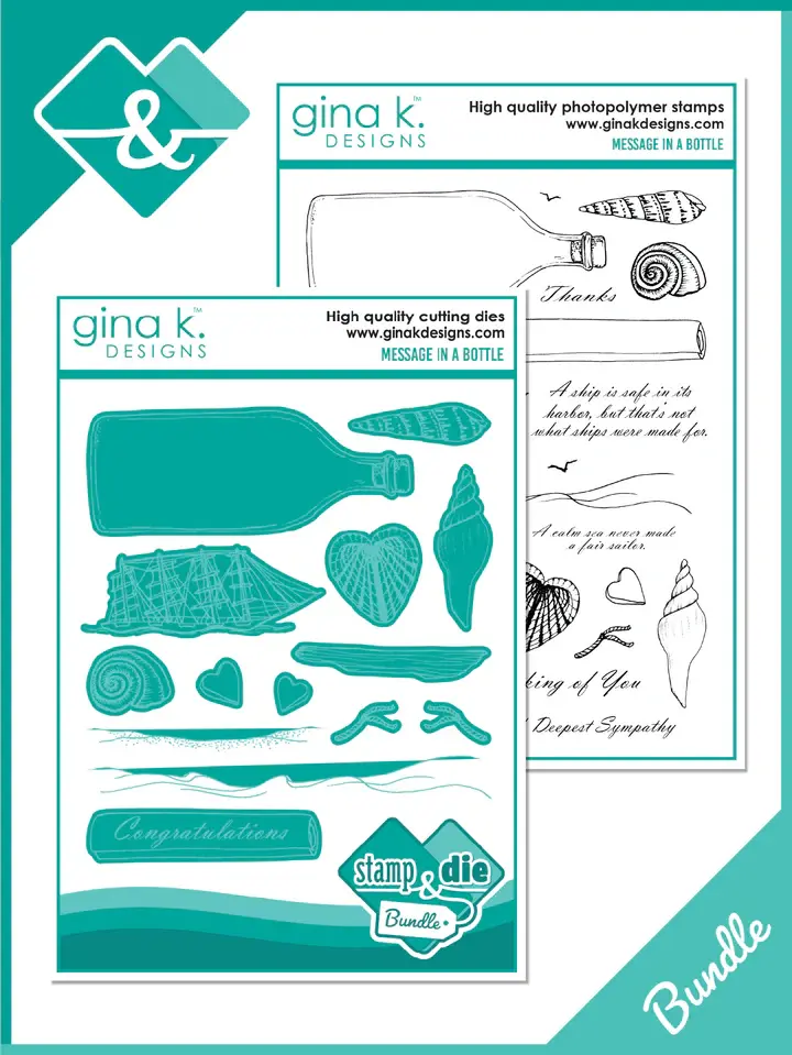 BUNDLE - Message in a bottle Bundle - Stamps and Dies