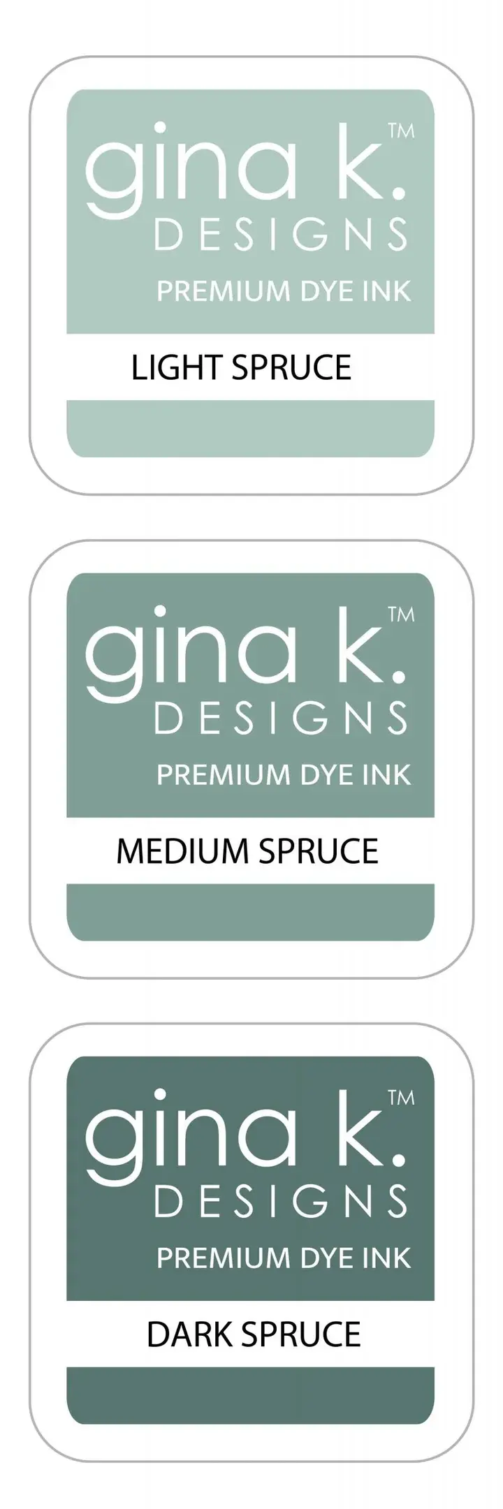 INK CUBE SET - Spruce (Light, medium & dark)
