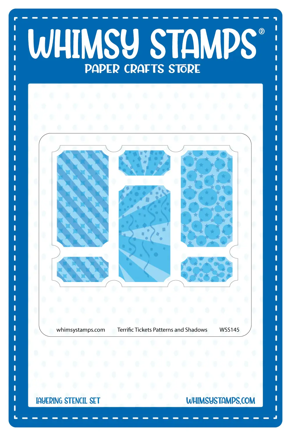 Terrific Tickets Shadows and Patterns Layering Stencil