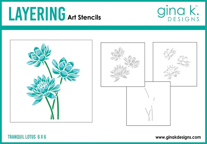 STENCIL - Tranquil Lotus Layering Stencils