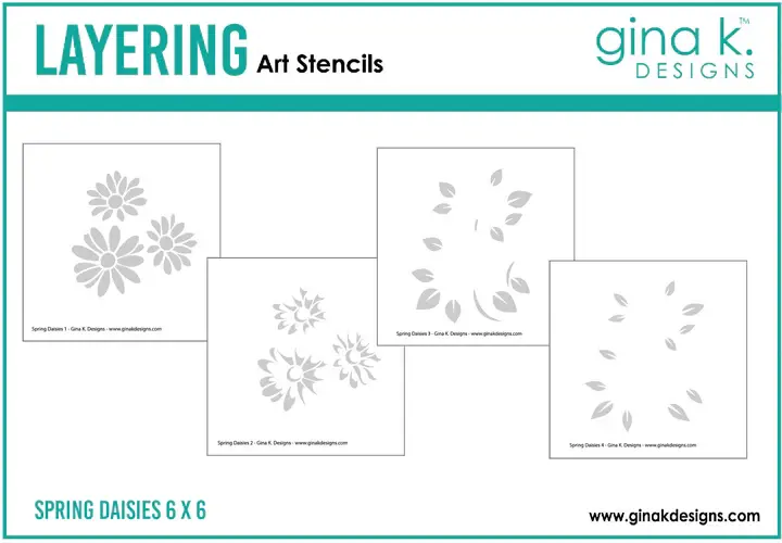 STENCIL - Spring Daisies Layering Stencil