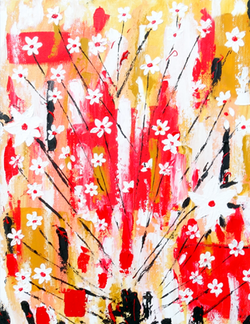 White Flowers in Chaos