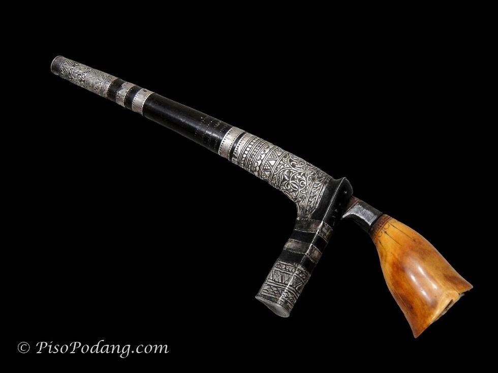 Thumbnail: Sewar Dagger Ivory Hilt w/ Silver Embossed Mounting