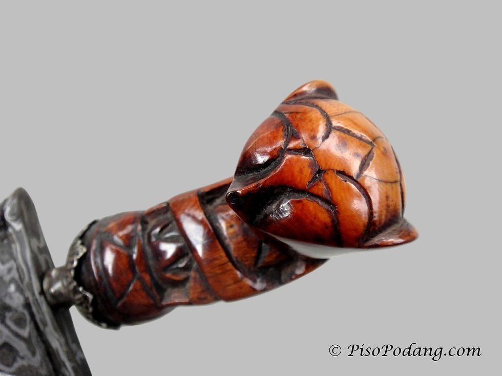 Thumbnail: Keris Minang Luk 7 Ulu Gading w/ Silver Ring