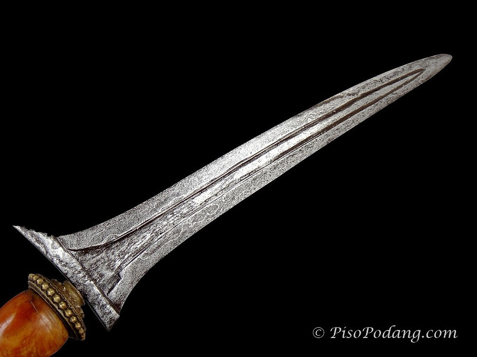 Thumbnail: Keris Lurus Sumatra Bugis Ulu Kerdas Gading