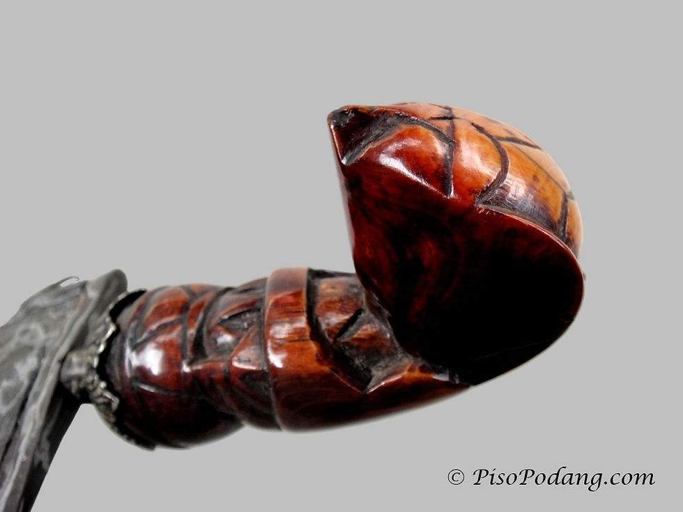 Thumbnail: Keris Minang Luk 7 Ulu Gading w/ Silver Ring