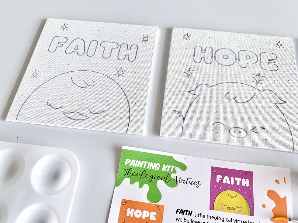 Thumbnail: DIY Canvas Painting Set, Theological Virtues.
