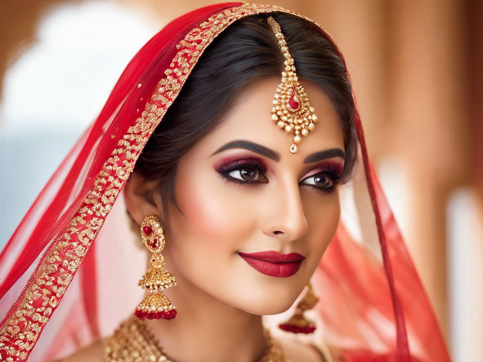 A Classic Red Bridal Look