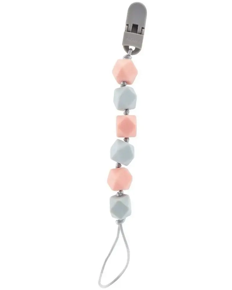 Nûby Attache Sucette avec Perles en Silicone 0m+
