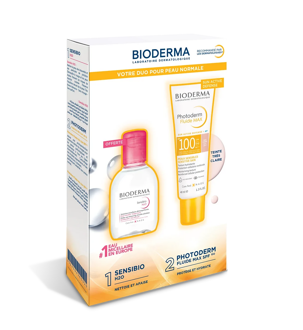Bioderma Photoderm MAX Fluide SPF100 Teinte Très Claire 40ml +Sensibio H2O 100ml