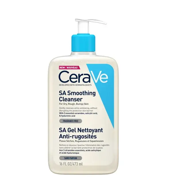 CeraVe SA Gel Nettoyant Anti-Rugosités | Peau Sèche Et Rugueuse | 473ml