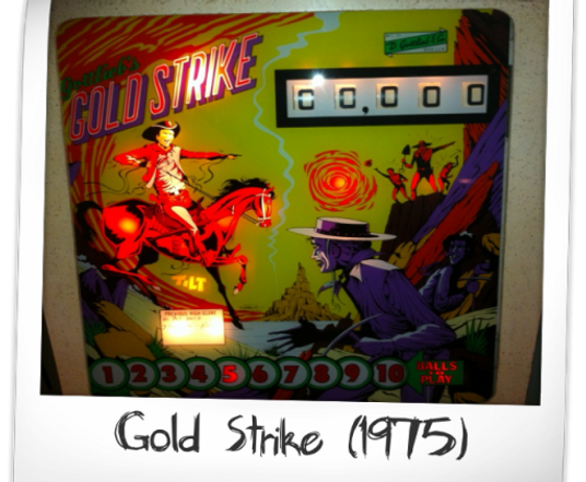 restored Gottlieb Gold Strike pinball machine drop target playfield electro-mechanical game
