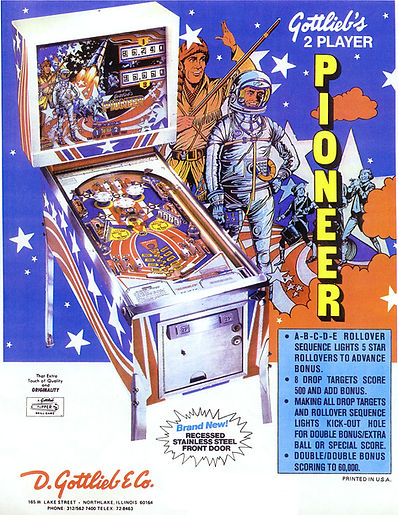 Gottlieb Pioneer pinball machine classic 1970s electro-mechanical pinball game restored