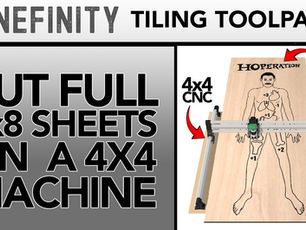 EP. 30 Onefinity CNC - Tiling a Life Sized Operation Cornhole Board