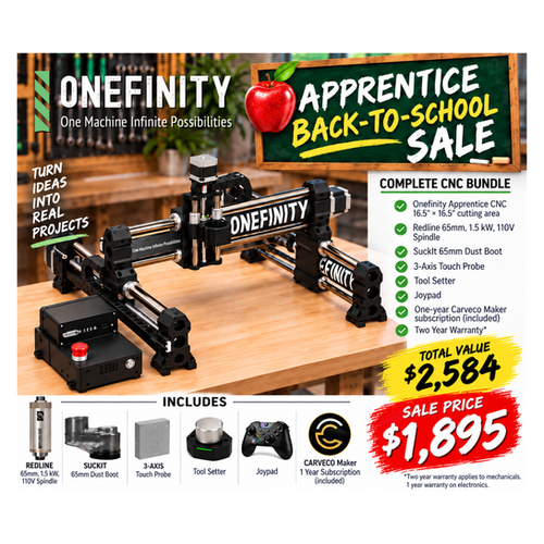 Onefinity CNC Apprentice Back To School Bundle - Batch 1