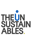 The Unsustainables logo black blue