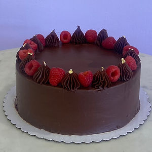 Raspberry Chocolate Ganache Cake
