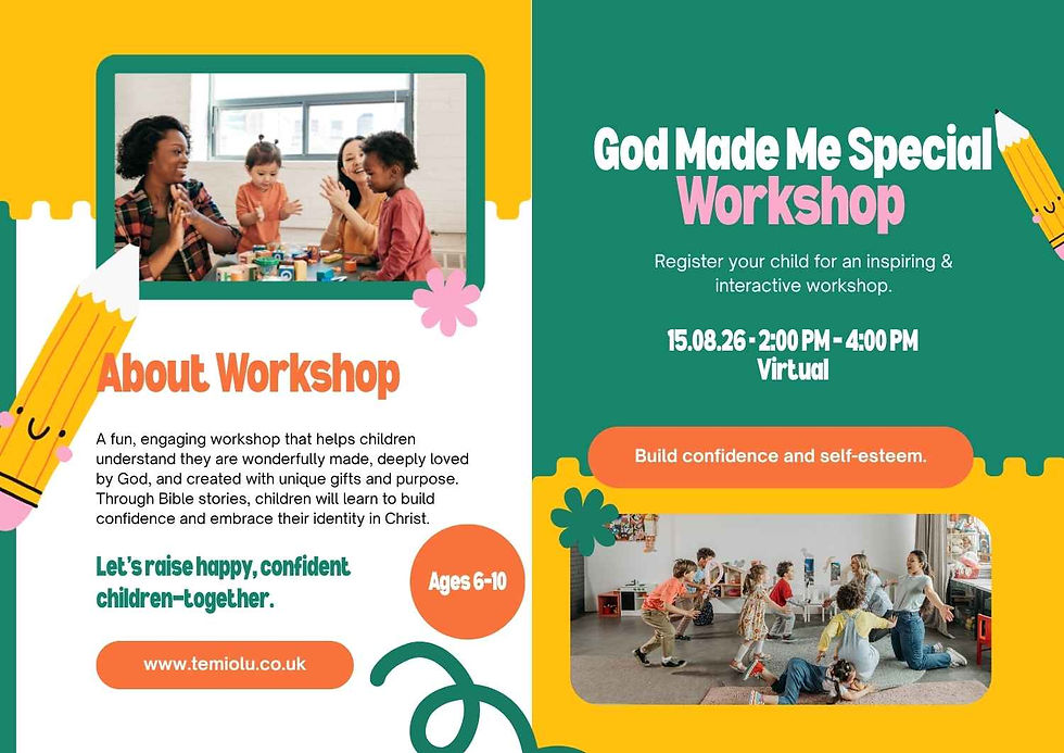 God Made Me Special Workshop