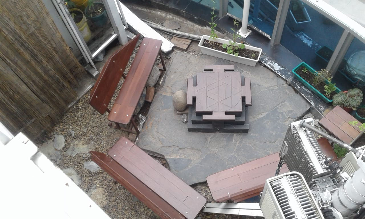 Sala de estar al aire libre.
