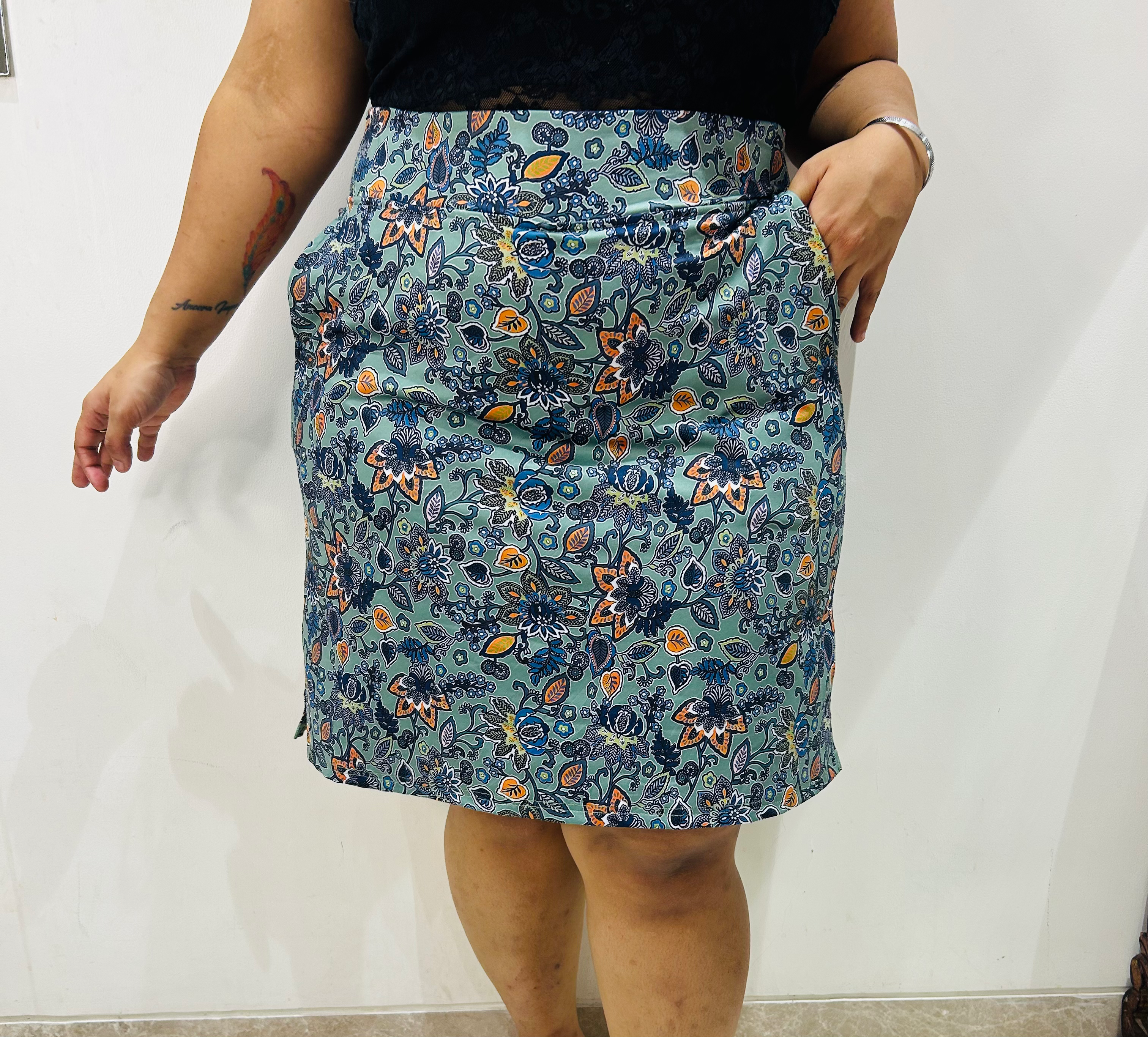 Blue Floral skort