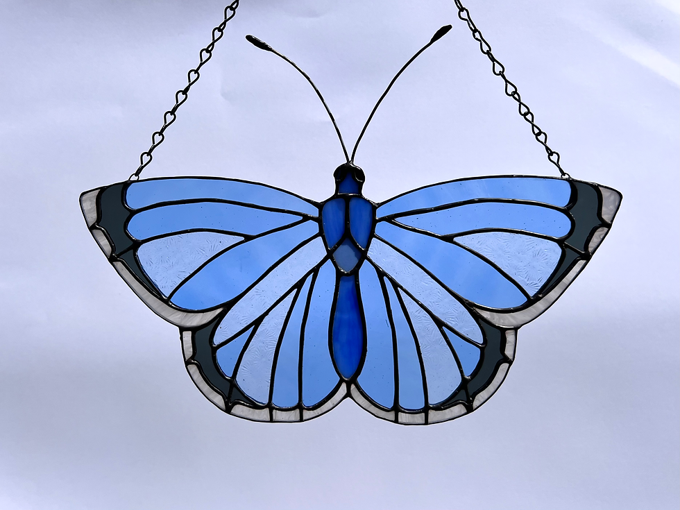 Thumbnail: Holly Blue Butterfly in stained glass