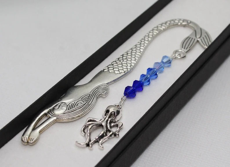 Thumbnail: Octopus - Mermaid design Tibetan Silver bookmark