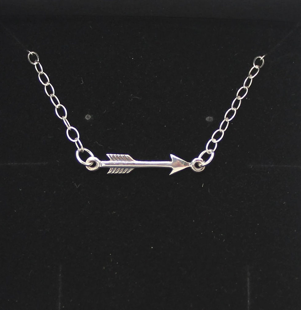 Thumbnail: Arrow sterling silver link necklace