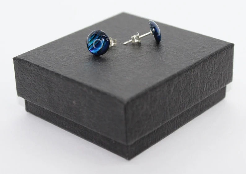 Thumbnail: Blue Abalone / Paua shell stud earrings