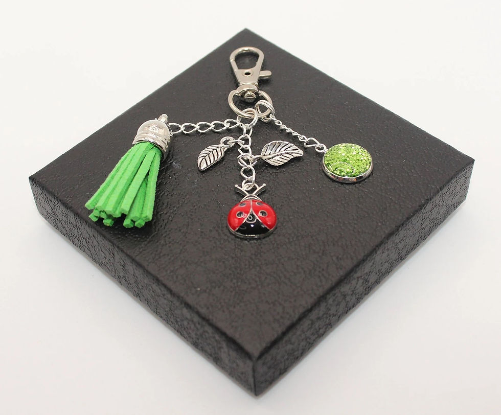 Thumbnail: Ladybird bag charm - Green
