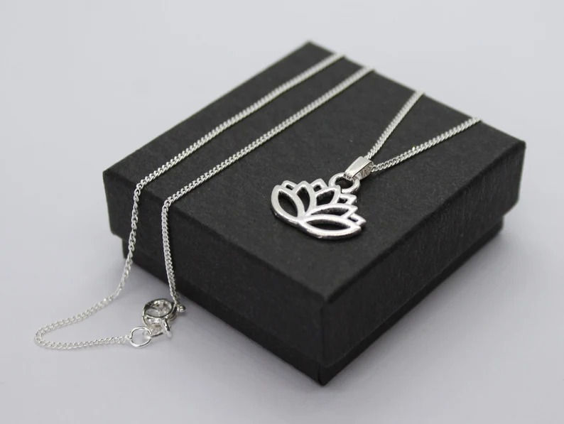 Thumbnail: Lotus Flower pendant necklace