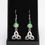 Thumbnail: Small Celtic Trinity Knot with bead drop earrings