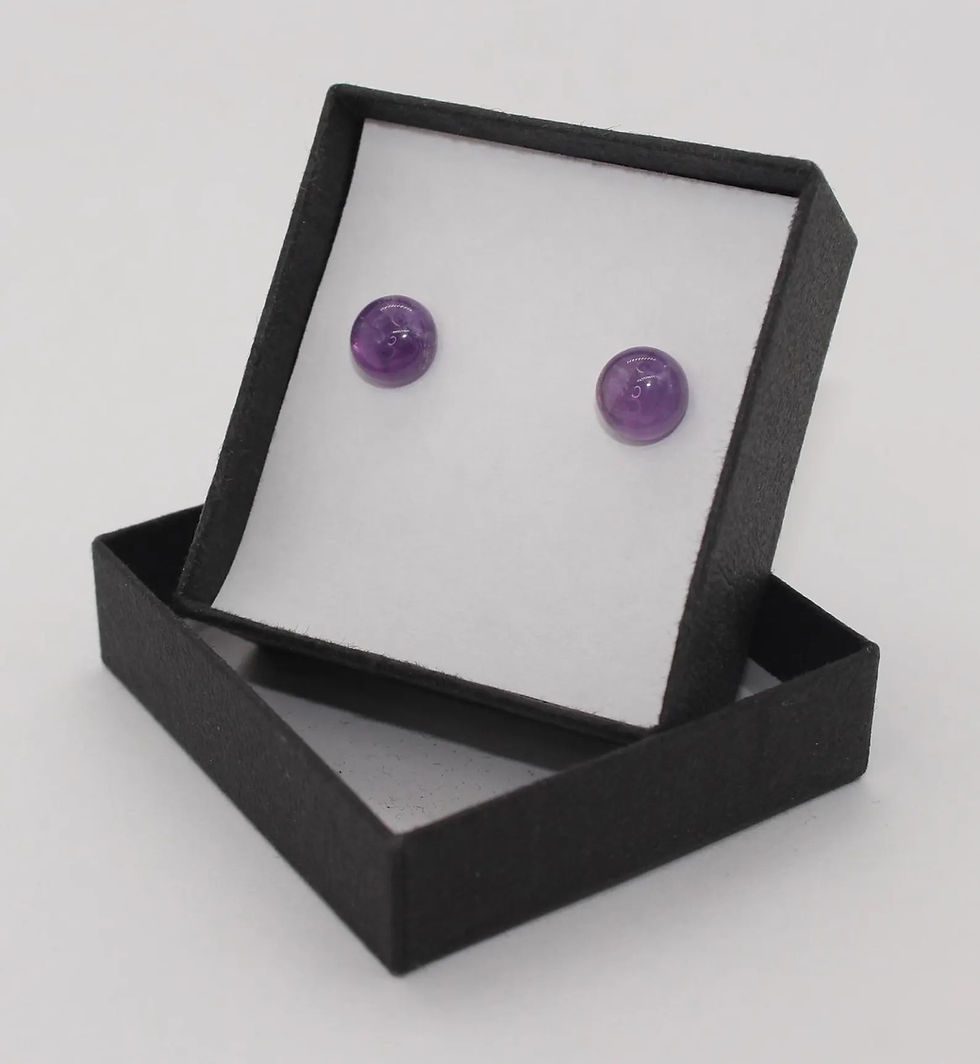 Thumbnail: Amethyst stud earrings