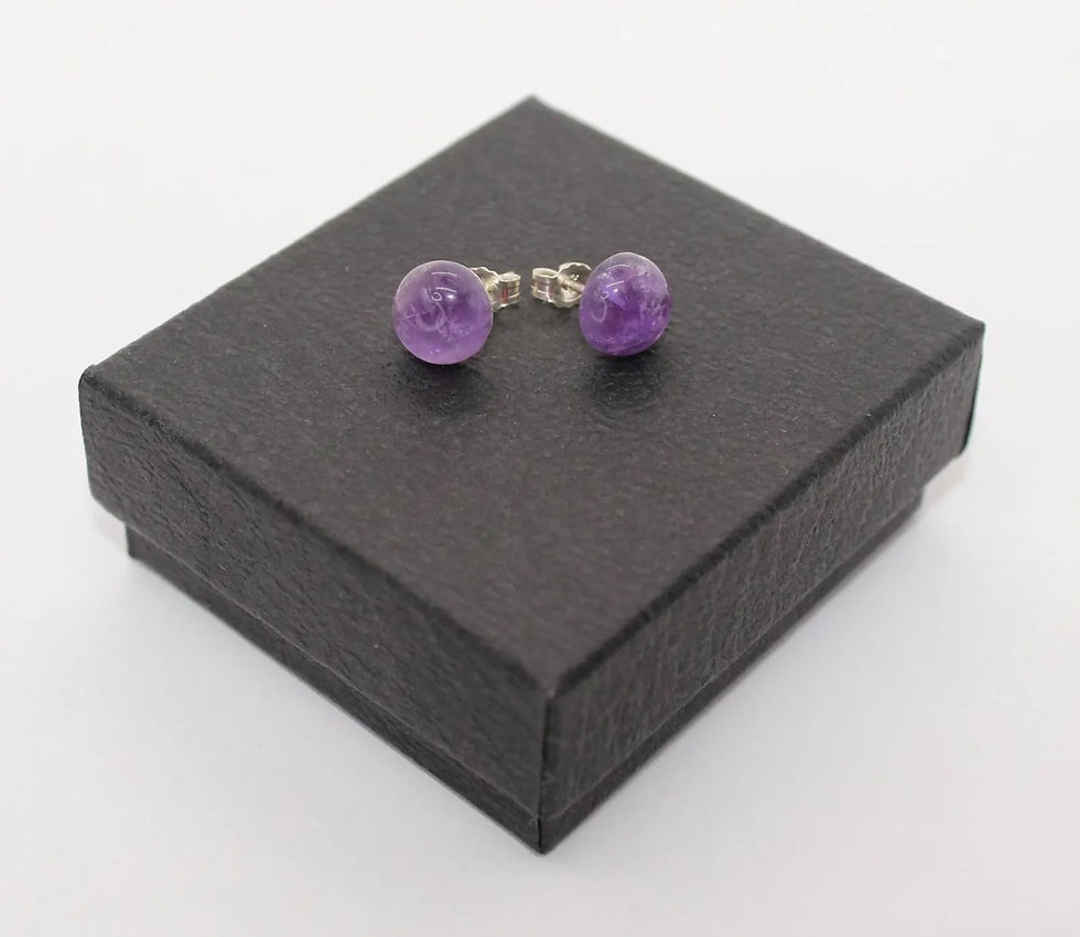 Thumbnail: Amethyst stud earrings