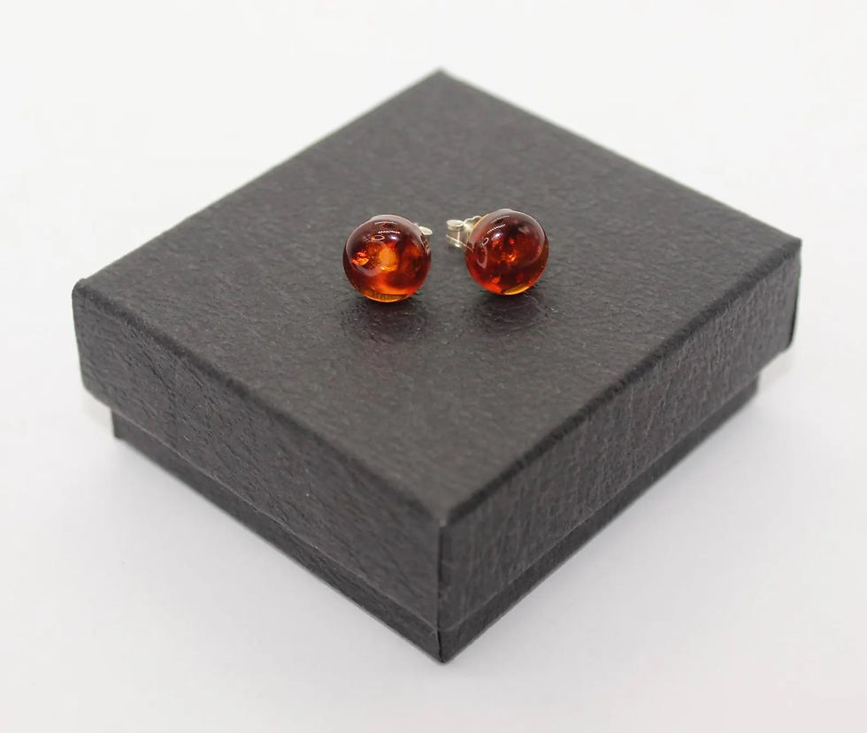 Thumbnail: Amber stud earrings
