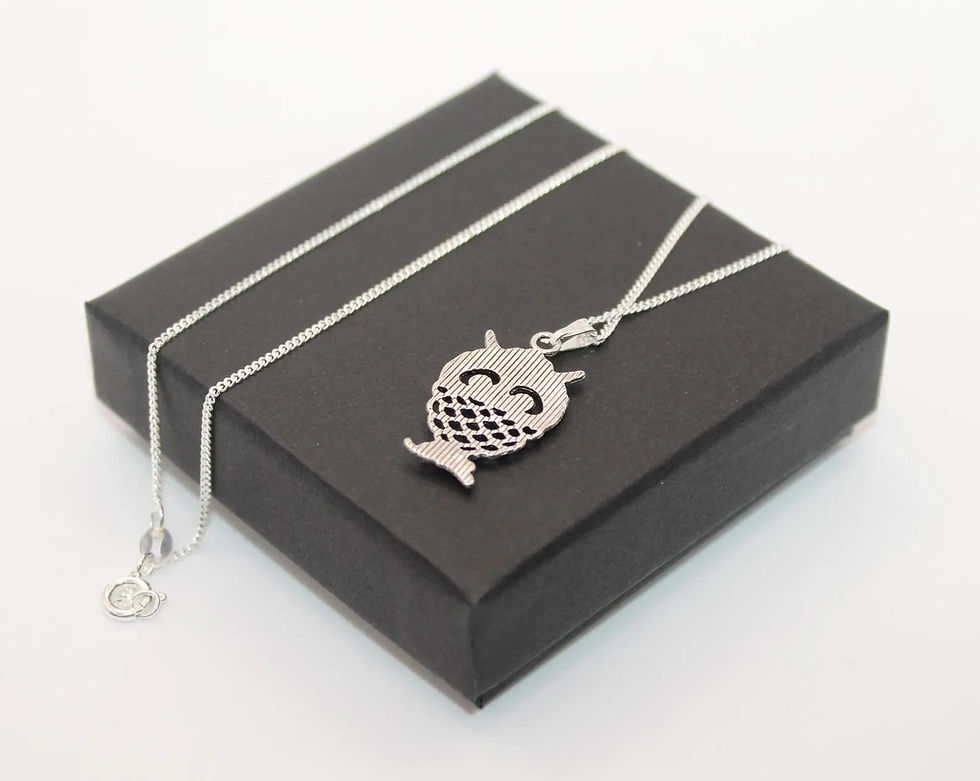 Thumbnail: Rhinestone Owl pendant necklace