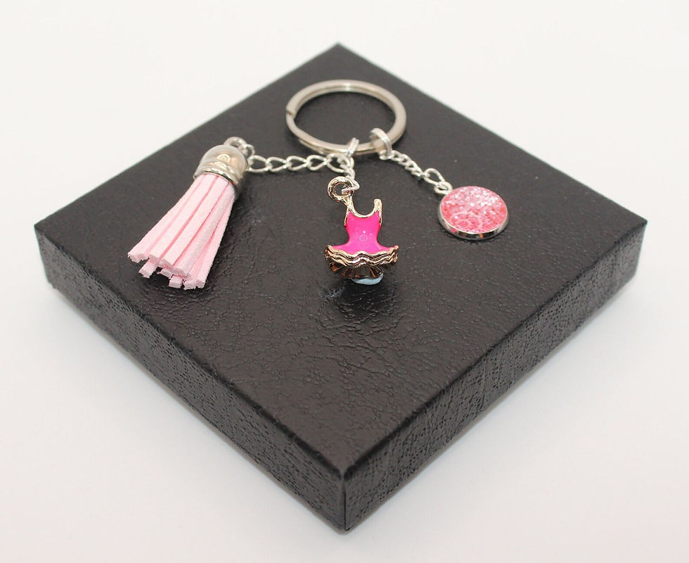 Thumbnail: Ballerina key ring - Baby Pink