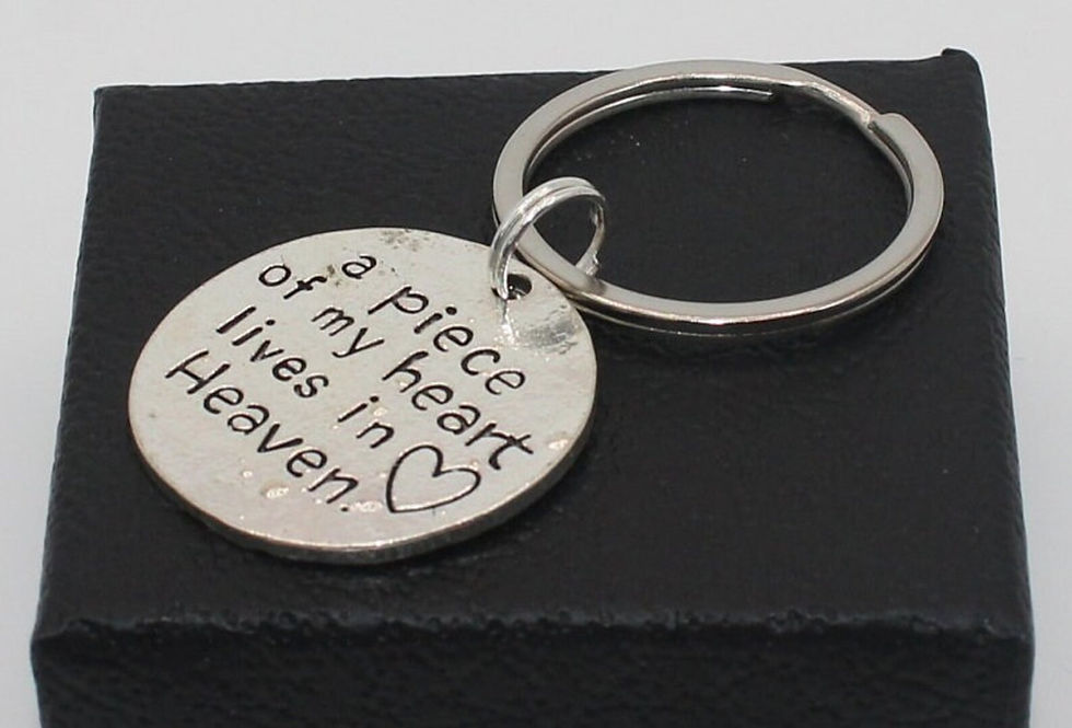 Thumbnail: A Piece Of My Heart Lives In Heaven key ring