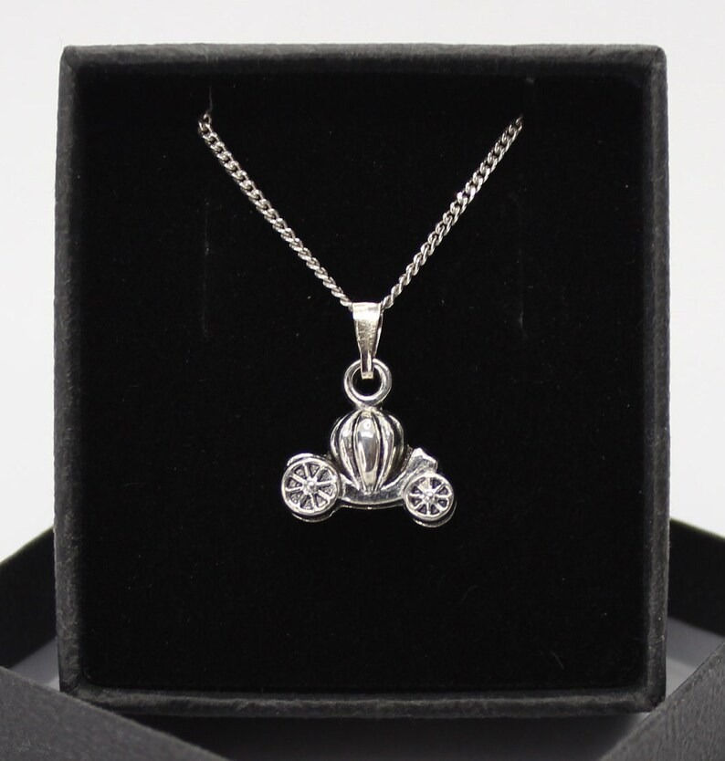 Thumbnail: Pumpkin Coach pendant necklace