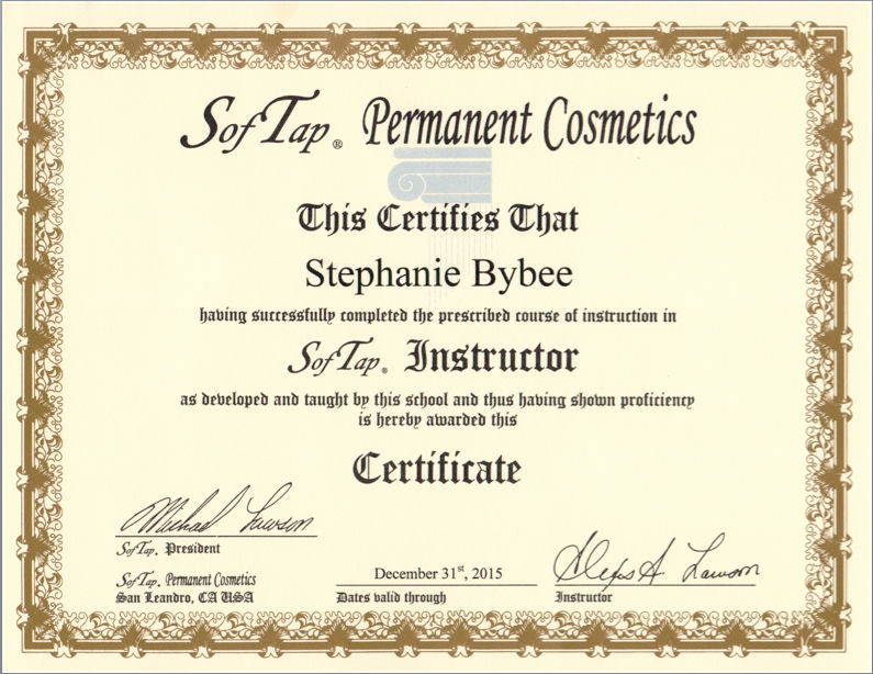 SofTap Instructor Certificate