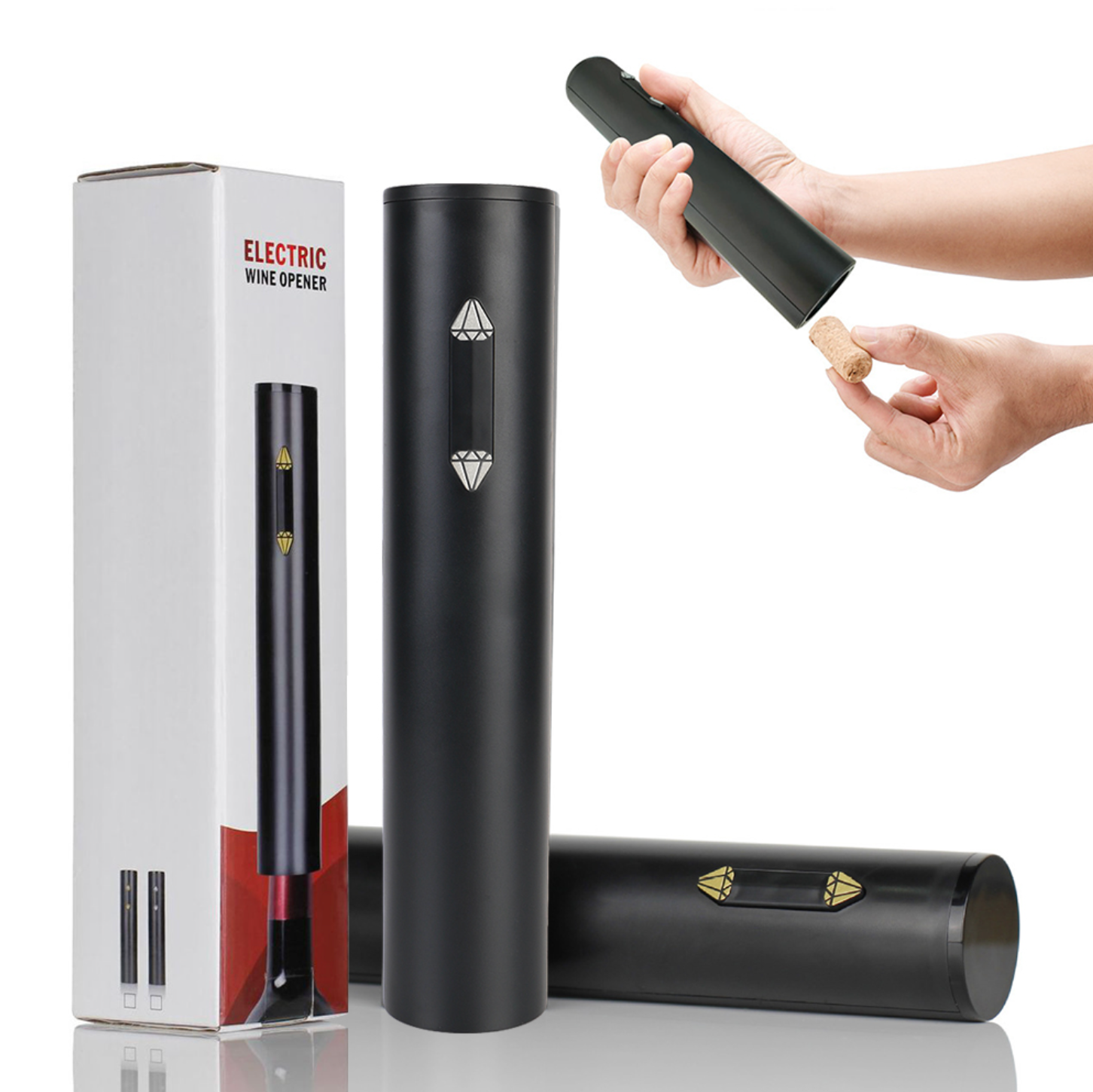 Abridor de Vinho Elétrico Saca Rolhas Portátil