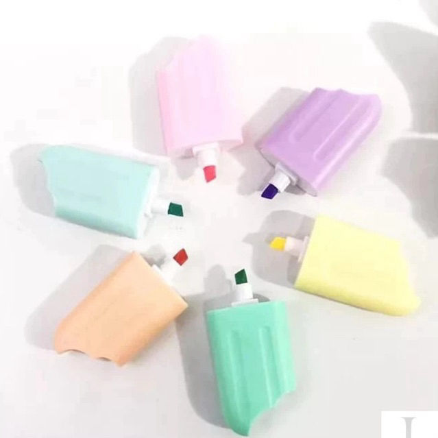 Kit Marca Texto Picole C/ 6 Unidades KAWAII Papelaria Fofa
