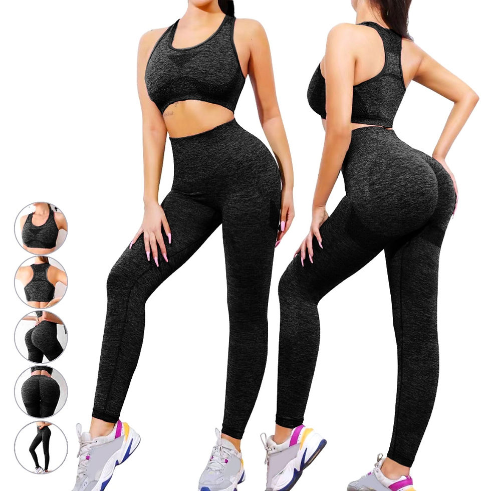 Miniatura: 2 pecas Conjunto Academia Fitness Feminino Calça Legging levanta Bumbum+ Top