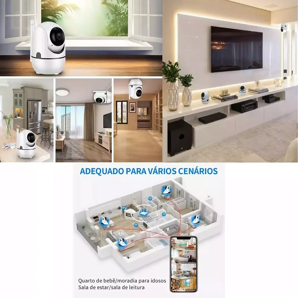 Miniatura: Babá Eletrônica Baby Monitor Câmera Segurança Wifi Full Hd KA-S065
