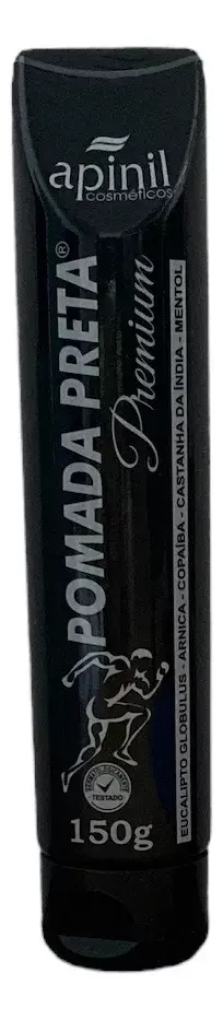 Pomada Preta Premium Gel Suave Bisnaga 150g Alivio Muscular