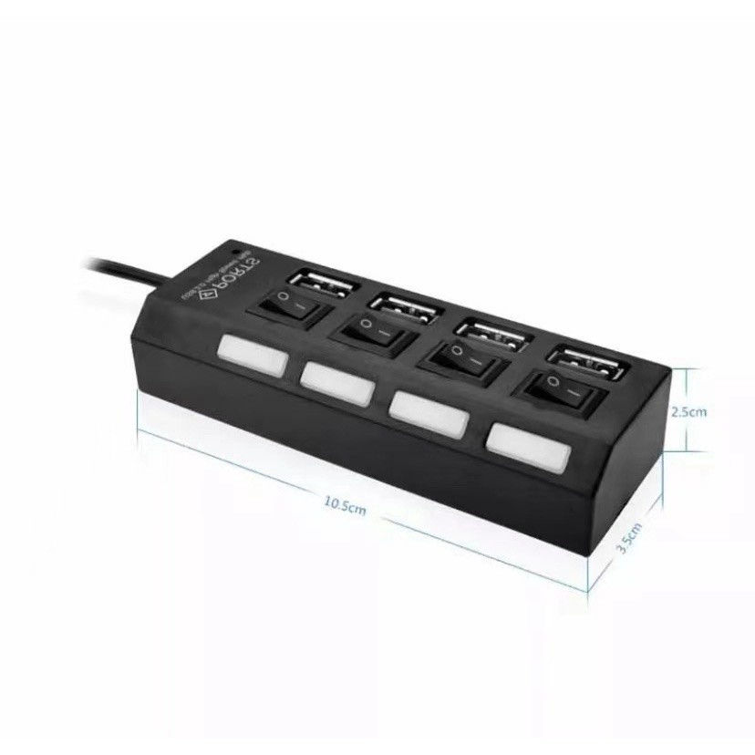 Hub Usb 2.0 4 Portas Régua Usb Extensão Usb Pen Drive Teclado